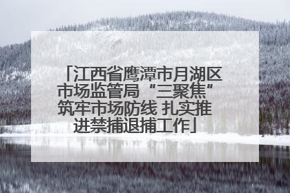 江西省鹰潭市月湖区市场监管局“三聚焦”筑牢市场防线 扎实推进禁捕退捕工作