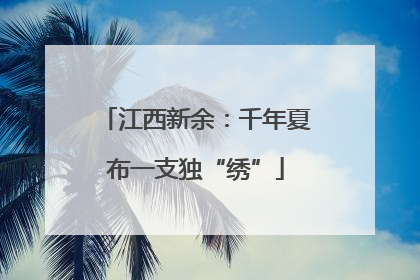 江西新余：千年夏布一支独“绣”