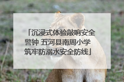 沉浸式体验敲响安全警钟 五河县南周小学筑牢防溺水安全防线