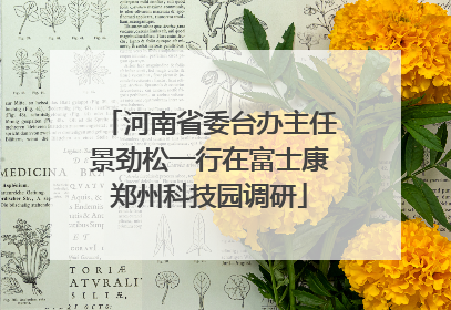 河南省委台办主任景劲松一行在富士康郑州科技园调研