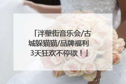 泮壁街音乐会/古城躲猫猫/品牌福利3天狂欢不停歇！