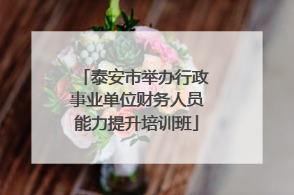 泰安市举办行政事业单位财务人员能力提升培训班