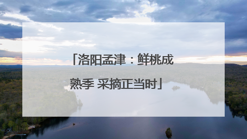 洛阳孟津：鲜桃成熟季 采摘正当时