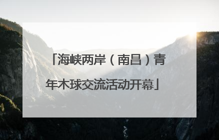 海峡两岸（南昌）青年木球交流活动开幕