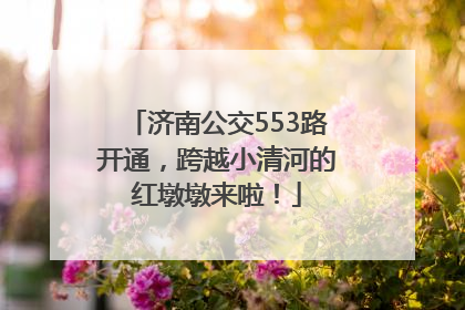 济南公交553路开通，跨越小清河的红墩墩来啦！