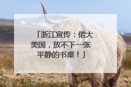 浙江宣传：偌大美国，放不下一张平静的书桌！