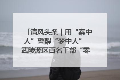 清风头条｜用“案中人”警醒“梦中人” 武陵源区百名干部“零距离”接受警示教育