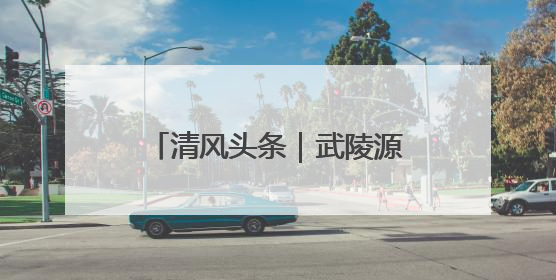 清风头条｜武陵源区：以廉洁为笔绘就乡村振兴新画卷