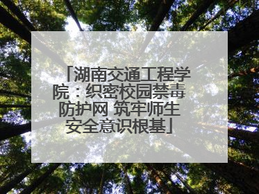 湖南交通工程学院：织密校园禁毒防护网 筑牢师生安全意识根基