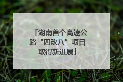 湖南首个高速公路“四改八”项目取得新进展