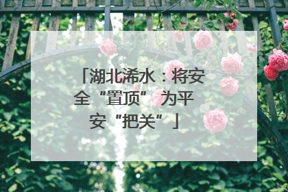 湖北浠水：将安全“置顶” 为平安“把关”
