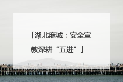 湖北麻城：安全宣教深耕“五进”