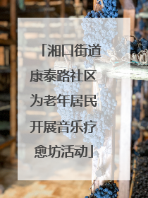 湘口街道康泰路社区为老年居民开展音乐疗愈坊活动