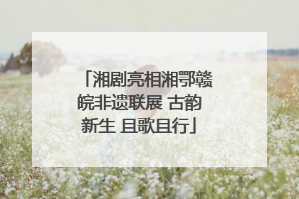 湘剧亮相湘鄂赣皖非遗联展 古韵新生 且歌且行