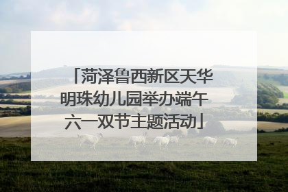 菏泽鲁西新区天华明珠幼儿园举办端午六一双节主题活动
