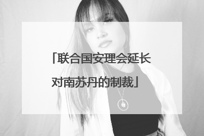 联合国安理会延长对南苏丹的制裁