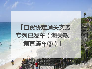 自贸协定通关实务专列已发车（海关政策直通车②）