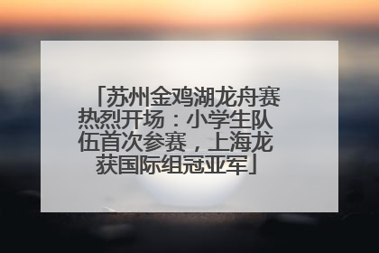 苏州金鸡湖龙舟赛热烈开场：小学生队伍首次参赛，上海龙获国际组冠亚军