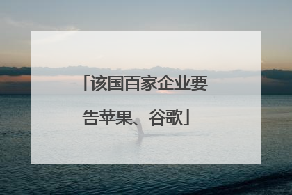 该国百家企业要告苹果、谷歌