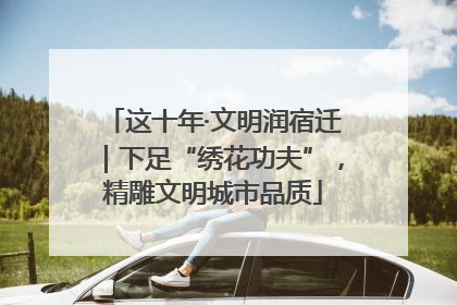 这十年·文明润宿迁｜下足“绣花功夫”，精雕文明城市品质