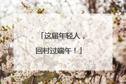 这届年轻人，回村过端午！