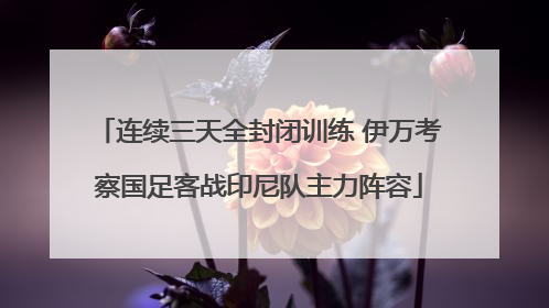连续三天全封闭训练 伊万考察国足客战印尼队主力阵容