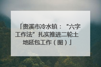 贵溪市冷水镇：“六字工作法”扎实推进二轮土地延包工作（图）