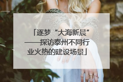 逐梦“大海新晨”——探访泰州不同行业火热的建设场景