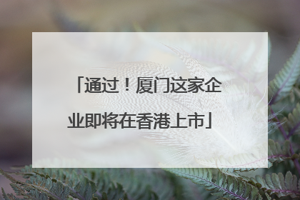 通过！厦门这家企业即将在香港上市