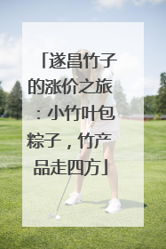 遂昌竹子的涨价之旅：小竹叶包粽子，竹产品走四方