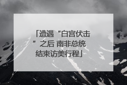 遭遇“白宫伏击”之后 南非总统结束访美行程
