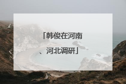 韩俊在河南、河北调研