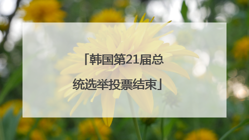 韩国第21届总统选举投票结束