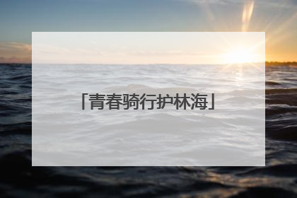 青春骑行护林海