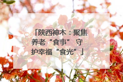 陕西神木：聚焦养老“食事” 守护幸福“食光”