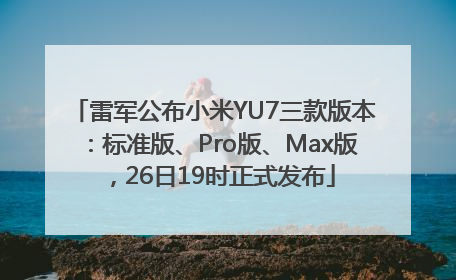 雷军公布小米YU7三款版本：标准版、Pro版、Max版，26日19时正式发布