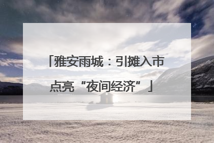 雅安雨城：引摊入市 点亮“夜间经济”