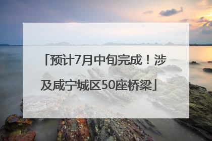 预计7月中旬完成！涉及咸宁城区50座桥梁