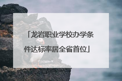 龙岩职业学校办学条件达标率居全省首位