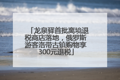龙泉驿首批离境退税商店落地，俄罗斯游客洛带古镇购物享300元退税