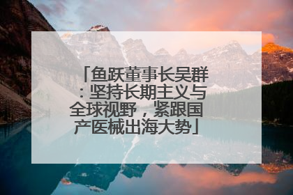 鱼跃董事长吴群：坚持长期主义与全球视野，紧跟国产医械出海大势