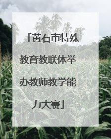 黄石市特殊教育教联体举办教师教学能力大赛