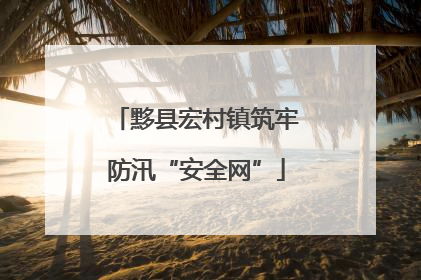 黟县宏村镇筑牢防汛“安全网”