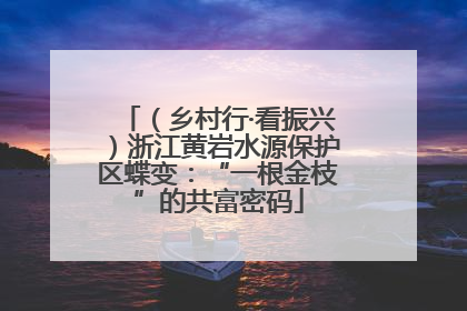 （乡村行·看振兴）浙江黄岩水源保护区蝶变：“一根金枝”的共富密码