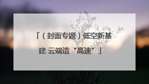 （封面专题）低空新基建 云端造“高速”