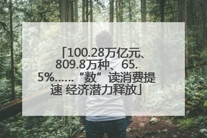 100.28万亿元、809.8万种、65.5%……“数”读消费提速 经济潜力释放