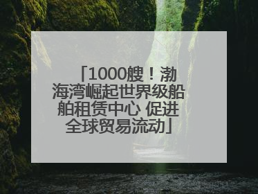 1000艘！渤海湾崛起世界级船舶租赁中心 促进全球贸易流动