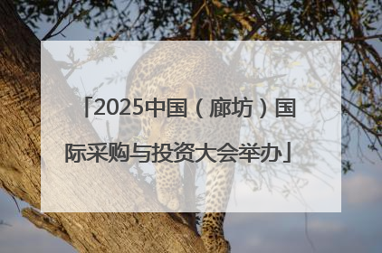 2025中国（廊坊）国际采购与投资大会举办