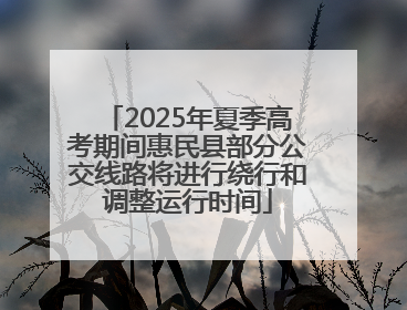 2025年夏季高考期间惠民县部分公交线路将进行绕行和调整运行时间