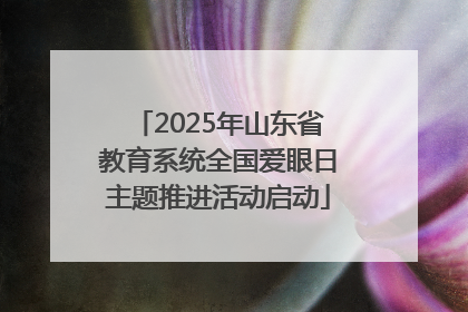 2025年山东省教育系统全国爱眼日主题推进活动启动